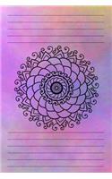 Journal: 2 in 1 Journal - Write & Color Blank Notebook - Lined Pages to Write & Mandala Pages to Color - 6 X 9 - 100 Pages