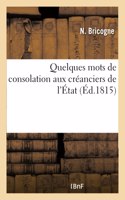 Quelques Mots de Consolation Aux Créanciers de l'État