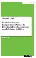 Kostenoptimierung eines Flüssigwaschmittels. Variation der Rohstoffe und Herstellungsmodalitäten unter Beibehaltung der Effizienz