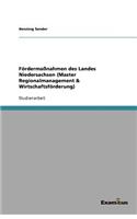 Fördermaßnahmen des Landes Niedersachsen (Master Regionalmanagement & Wirtschaftsförderung)