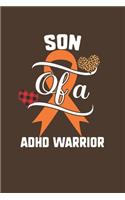 Son Of A Adhd Warrior: Adhd Awareness Leopard Buffalo Plaid Family Gift