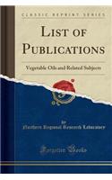 List of Publications
