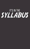 Syllabus School Teacher Notebook Journal