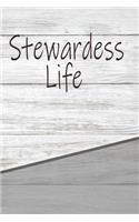 Stewardess Life: Personalized Rustic Journal, Notebook Lined Pages 120 Pages 6x9