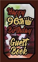 Happy 96th Birthday Guest Book: 96 Boardgames Celebration Message Logbook for Visitors Family and Friends to Write in Comments & Best Wishes Gift Log (Birth Day Guestbook)