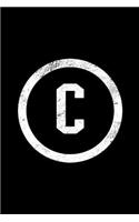 C: Monogrammed Journal C College Varsity Style, 150 pages, college ruled