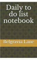 Daily to do list notebook