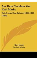 Aus Dem Nachlass Von Karl Mathy
