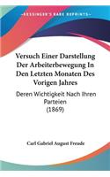 Versuch Einer Darstellung Der Arbeiterbewegung In Den Letzten Monaten Des Vorigen Jahres