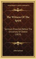 The Witness of the Spirit
