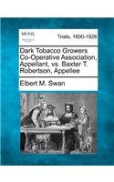 Dark Tobacco Growers Co-Operative Association, Appellant, vs. Baxter T. Robertson, Appellee