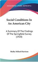 Social Conditions In An American City