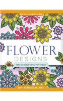 Adult Coloring Book: Flower Designs