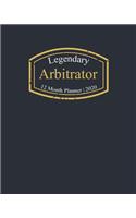 Legendary Arbitrator, 12 Month Planner 2020: A classy black and gold Monthly & Weekly Planner January - December 2020
