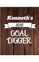 Kenneth's 2020 Goal Digger: 2020 New Year Planner Goal Journal Gift for Kenneth / Notebook / Diary / Unique Greeting Card Alternative