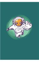 Alien Astronaut: Cool Animated Allien Design Notebook Composition Book Novelty Gift (6"x9") Dot Grid Notebook to write in