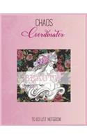 Chaos Coordinator To Do List: Disney Sleeping Beauty Floral Print Box Graphic To Do & Dot Grid Matrix Notebook for Girls Teens Kids Journal College Blank Lined 110 Pages of 8.5"x