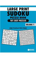 Large Print Sudoku Puzzle Book Easy: 101 Easy Sudoku Puzzles for Adults & Seniors to Improve Memory