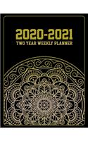 2020-2021 Two Year Weekly Planner: 8.5x11 Mandala Art Buddha Yoga Oriental Indian Zen Buddhism Buddhist Spiritual Organizer, Journal, Notebook & To Do list Gift For Men, Women, Teen G