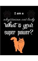 I am a abyssinian cat lady What is your super power?