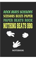 Nothing Beats BBQ Rock Paper Scissors Notebook: 6x9 inches - 110 graph paper, quad ruled, squared, grid paper pages - Greatest passionate hobby Journal - Gift, Present Idea