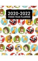 2020-2022 Three Year Planner: Monthly Planner - 36 Month Calendar Planner Diary for 3 Years With Notes - Cute And Cool Woodland Animals (8.5"x11")