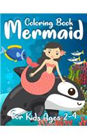 Mermaid Coloring Book for Kids Ages 2-4