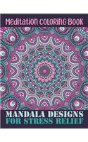 Meditation Coloring Book mandala Design for Stress Relief