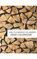2020 Planner, Year Daily Weekly Calendar Planner with Firewood