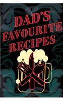 Dad's Favourite Recipes - Add Your Own Recipe Book - Blank Lined Pages 6x9