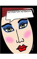 Face Of A Lady Composition Notebook