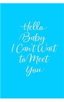 Hello Baby I Can't Wait to Meet You: Blank Lined Journal for Pregnant Moms