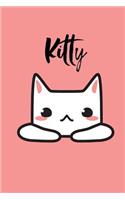 Kitty Notebook Journal Sketchbook, Dot Grid 6 X 9 120 Pages, Kawaii Gift for Girls