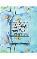 2019 Planner Monthly: 12 Month January 2019 to December 2019 for to Do List Calendar Schedule Organizer and Soclal Media Passwords and Journal Notebook with Inspirational(1 Beautiful Flower Garden)
