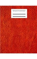 Red Notebook Journal, Diary and Sketch Book with Blank Pages (8.5 x 11) (Texture Notebook)