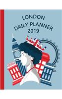 London Daily Planner 2019: 2019 - 2020 Queen Big Ben Union Jack Cover January 19 - December 19 Writing Notebook Diary Journal Datebook Calendar Schedule Plan Days, Set Goals &