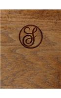 Wood Burned Monogram Creative Journal - S