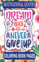 Motivational Quotes Coloring Book Pages