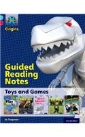 Project X Origins: Light Blue Book Band, Oxford Level 4: Toys and Games: Guided reading notes