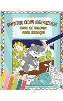Pintar com números Livro de colorir para crianças