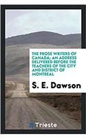 THE PROSE WRITERS OF CANADA; AN ADDRESS