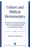 Culture and Biblical Hermeneutics