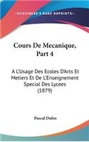 Cours de Mecanique, Part 4