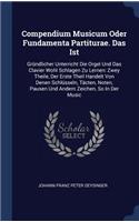 Compendium Musicum Oder Fundamenta Partiturae. Das Ist