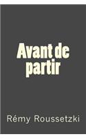 Avant de partir