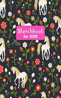 Sketchbook for Kids: Adorable Unicorn Large Sketch Book for Sketching, Drawing, Creative Doodling Notepad and Activity Book - Birthday and Christmas Gift Ideas for Kids,