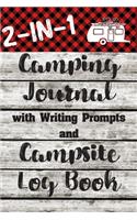 2-In-1 Camping Journal With Writing Prompts And Campsite Log Book