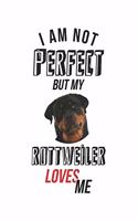 I'm not perfect, but my Rottweiler loves me: diary, notebook, book 100 lined pages in softcover for everything you want to write down and not forget