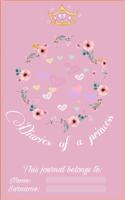Diaries of a princess notebook .: What's a girl's life like when she believes she's a princess. Blanc lined journal for memoir writing