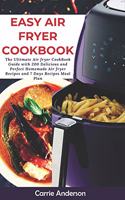 Easy Air Fryer Cookbook: The Ultimate Air fryer CookBook Guide with 200 Delicious and Perfect Homemade Air fryer Recipes and 7 Days Recipes Meal Plan